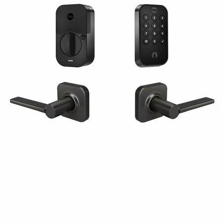 YALE REAL LIVING Yale Assure Lock 2 Bundle with Keypad Bluetooth Deadbolt, Valdosta Lever Passage, and BYRD410BLEVLBSP